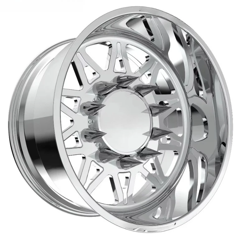Polish Chrome Dually Wheel 8x165.1 8x200 for Ford F150 F250 Silverado1500 2500 RAM 22 24 26 28 Inch Forged Alloy Wheel