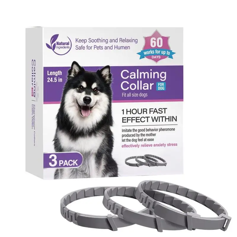 Pheromone Dog Calming Collars 3Pcs Relaxing Collars For Pets Relieve Bad Behavior Lasts 60 Days Calming Dog Collar For All Small