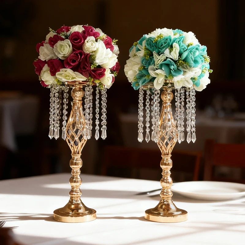 

2Pcs/Set Stylish Luxury Flower Frame Vase Home Decor Event Restaurant Hotel Decoration Flower Pot For Weddings Engagements
