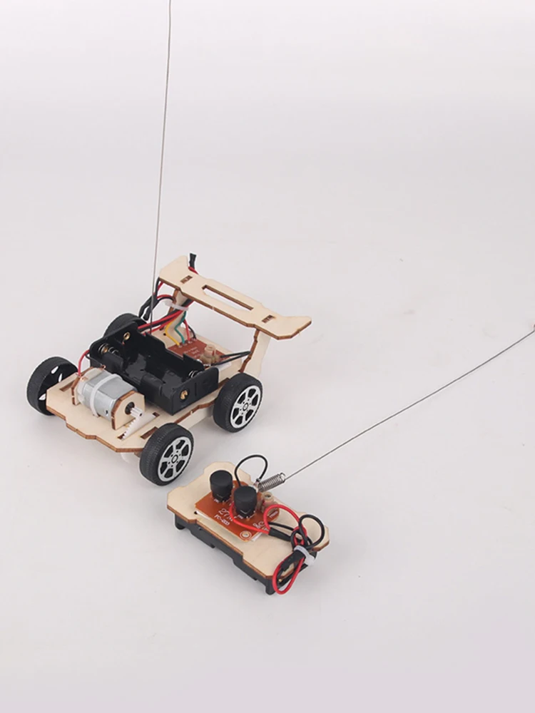 Mini RC Car DIY Educational Physics Experiment Toys Birthday Gift for Children