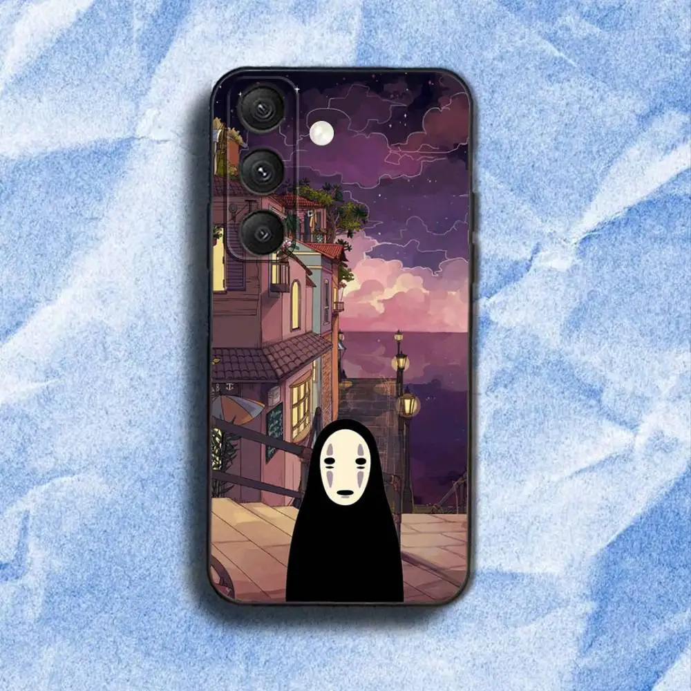 حافظة هاتف C-Cartoon H-Hayao Miyazaki لهاتف سامسونج S 25,24,23,22,30,21,10,9,Ultra,Plus,Lite,FE,4,5G حافظة ناعمة سوداء #5