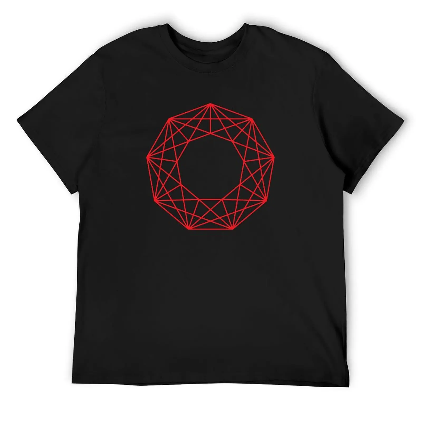 

RED NONAGON T-Shirt street wear custom t shirt anime t shirts for men