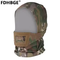 FDHBGE Tactical Headgear Full Face Mask Hunting Hiking Cycling Wargame Shooting Outdoor Sports Protective Windproof Breathable