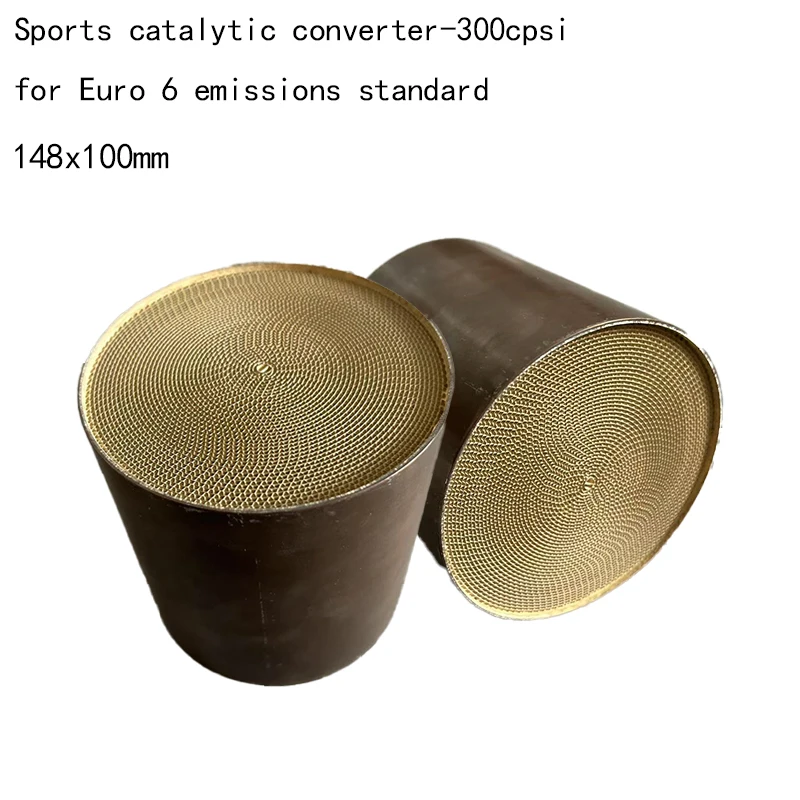 148×100mm Racing Metal Catalyst High Flow Metallic Honeycomb Sport Catalytic Converter for Performance Sports Car Exhaust