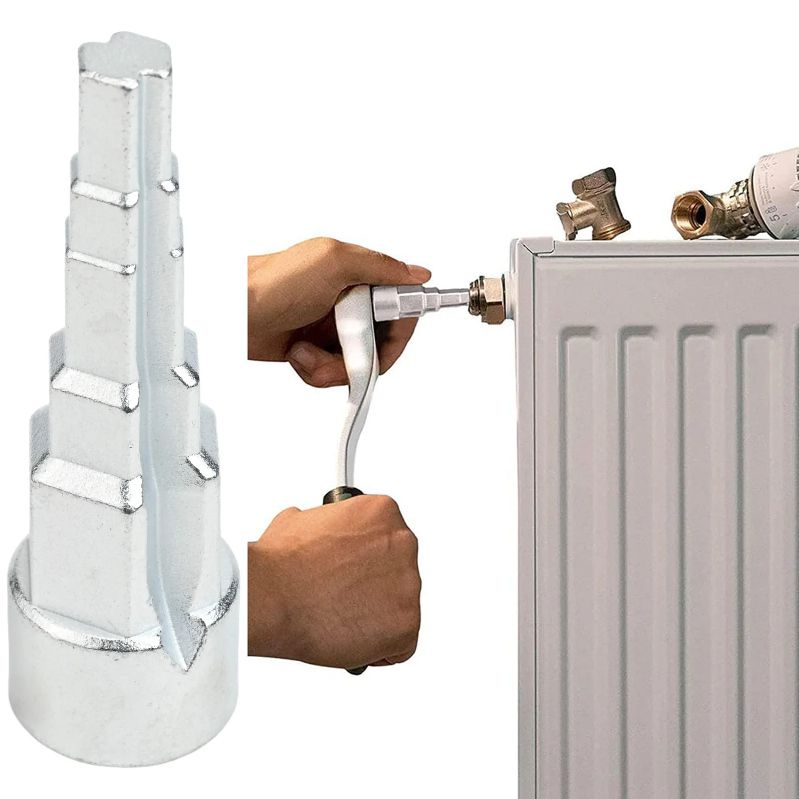 Professional Grade 12 Inch Radiator Valve Wrench Made from Chrome Vanadium Steel Easy Attachment to Ratchet Wrenches