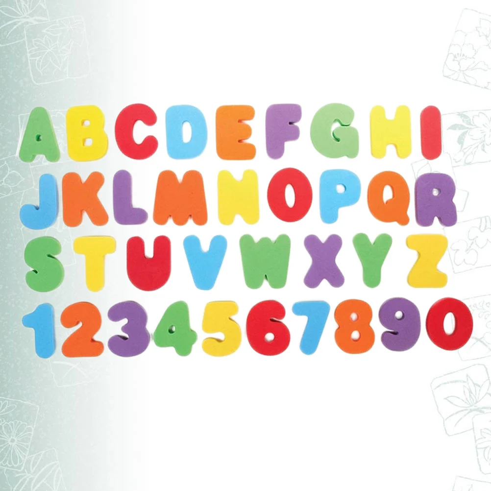 

1 Set Creative EVA English Letters Colorful Alphabet Stickers Funny Kid Learning Toy Educational Number Toys for Home Bathroom S