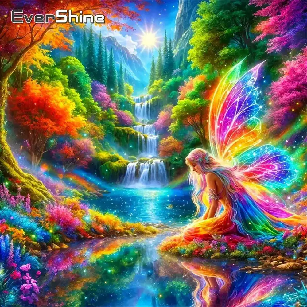 Evershine Diamant-Gemälde, Gänseblümchen, bunt, Acryl, Bastelbedarf, Diamant-Mosaik, DIY-Stickerei, Kindergeschenk