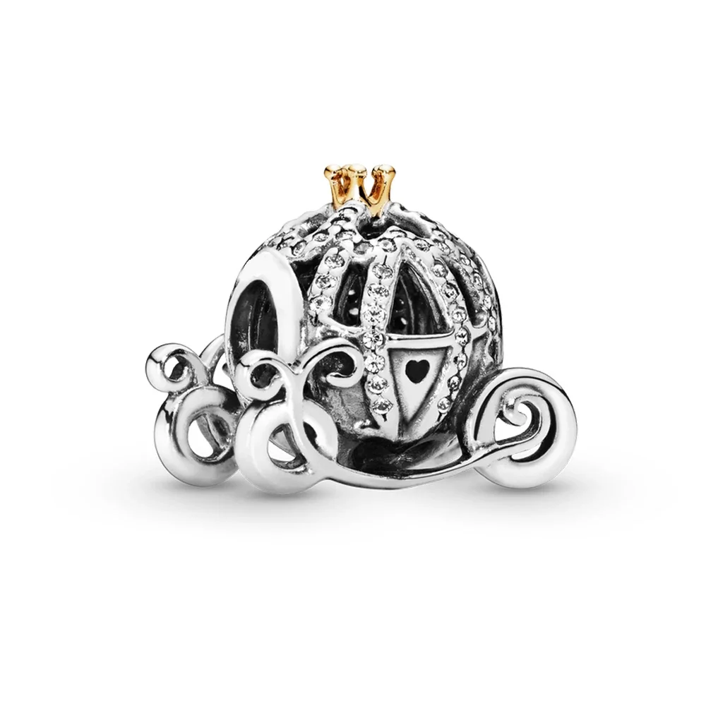 MINISO Cinderela Charme para As Mulheres, Princesa Contas, disney Pingente, Fit Pulseiras Pandora Originais, 925 Sterling Silver, Presente