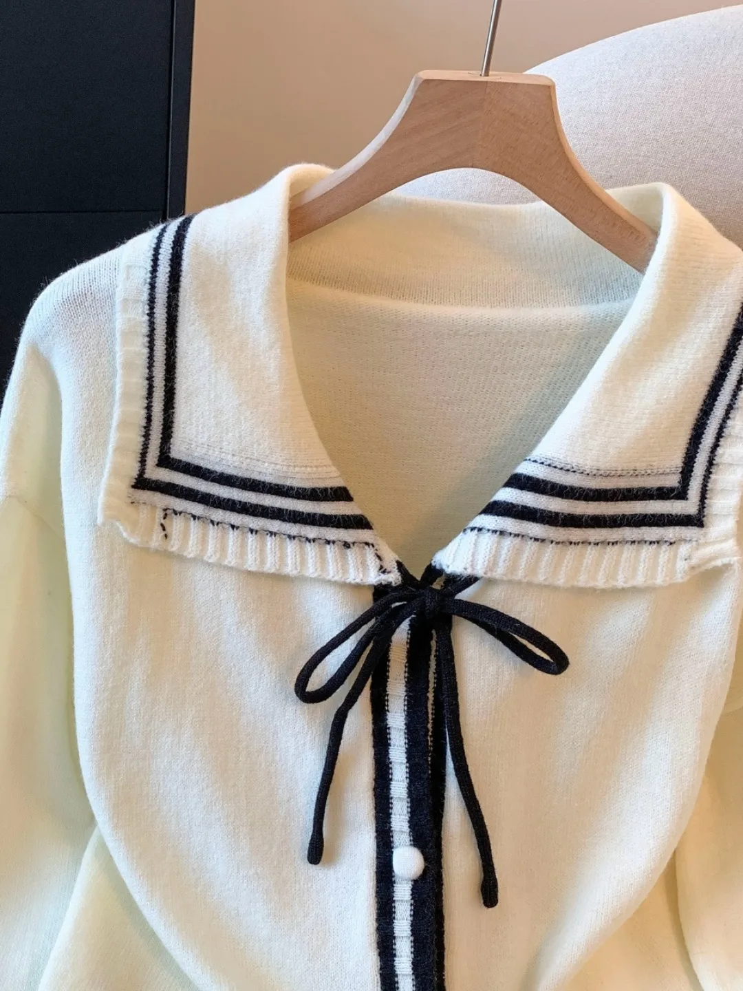 V-ne camisola de malha casaco feminino solto sle emagrecimento outono faion retro faculdade pré-encomenda auto-compra outerwear