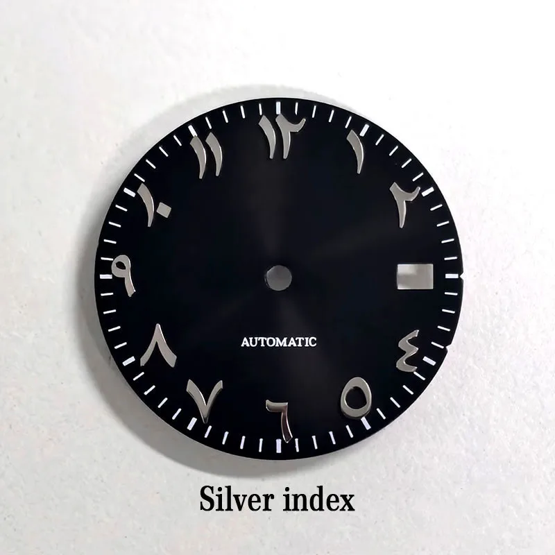 28.5 مللي متر أمة الله ماتي الملمس ساعة عربية الطلب مناسبة ل Seiko NH35/36/4R/7S حركة الغوص الرياضة إصلاح أجزاء وزارة الدفاع