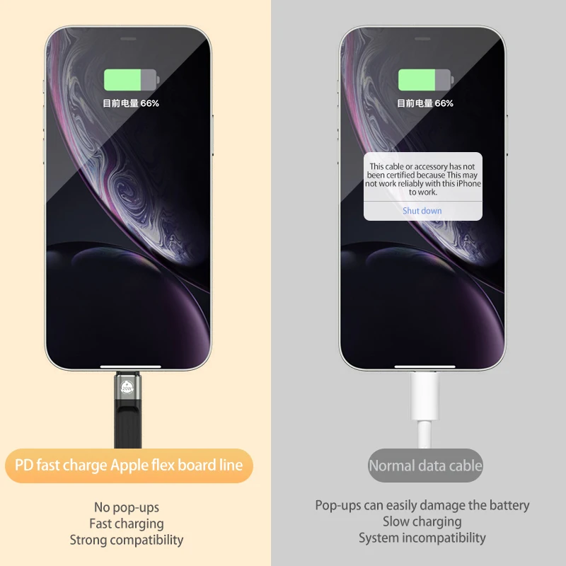 USB-C ذكر إلى البرق 8 دبوس الدين ذكر كابل FPC لينة سلك 13 سنتيمتر للهواتف الذكية الكمبيوتر المحمول اللوحي