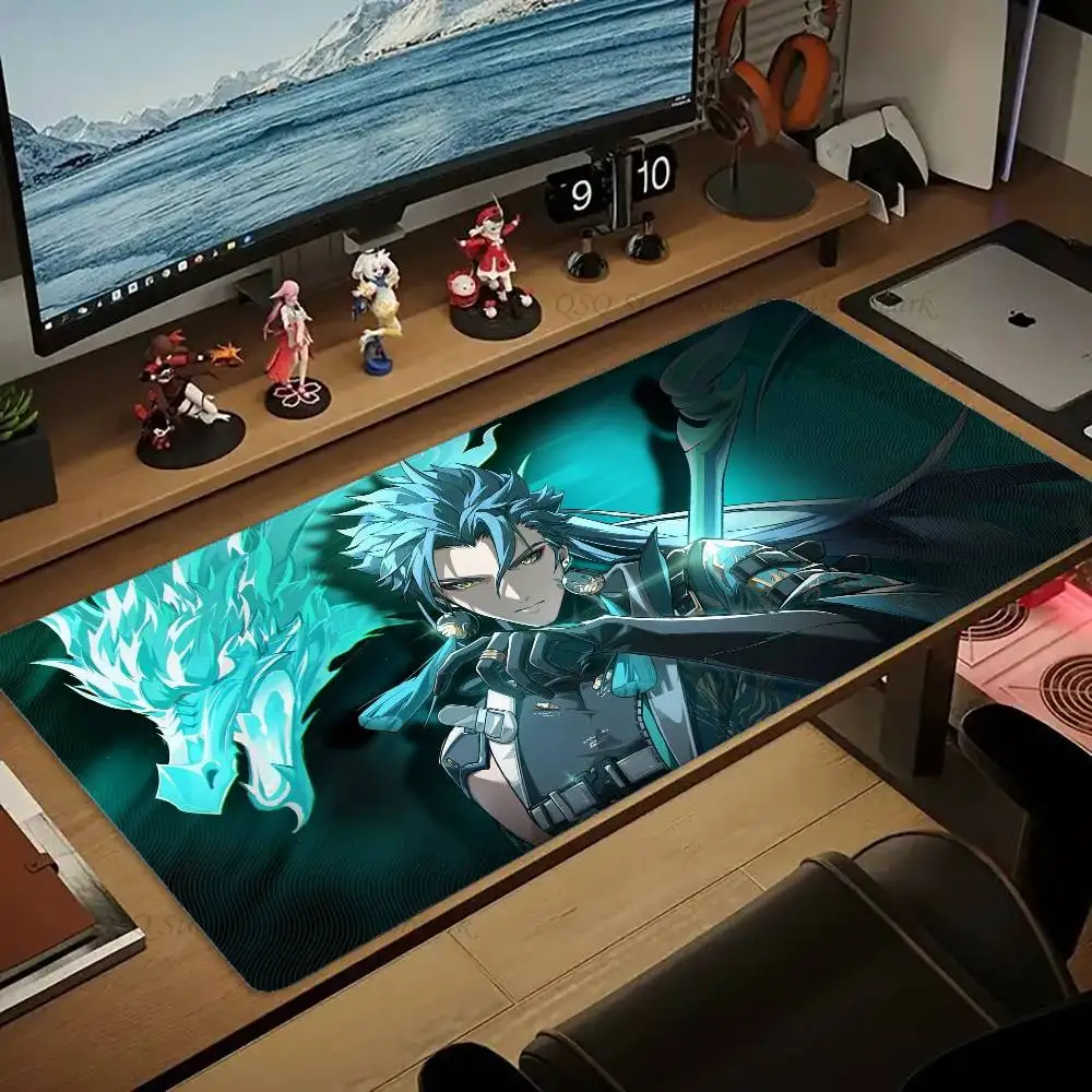 Jiyan Game W-Wuthering Waves Mousepad Non-slip Suitable For Office Computers Laptops E-sports Game Desk Mats XXL Keyboard