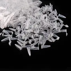 500 Pieces/Pack 0.1ML 0.2ML 0.5ML 1.5ML 2ML Plastic Micro Centrifuge Tube Plastic Capsule Packing Shell Pointed End EP Tubes