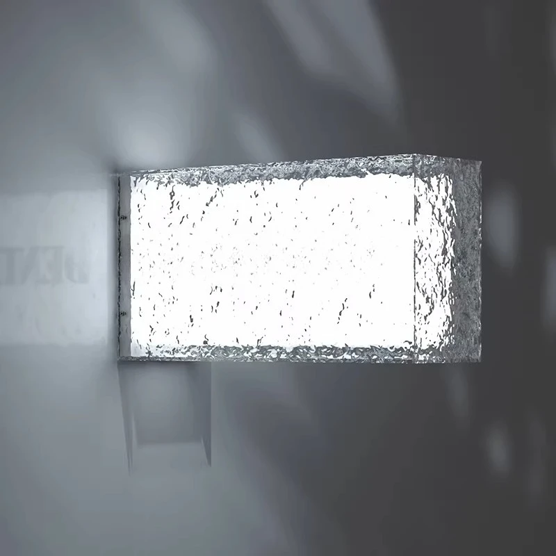 Side hanging stone pattern acrylic wind side light box door head billboard wall hanging outdoor double layer jelly