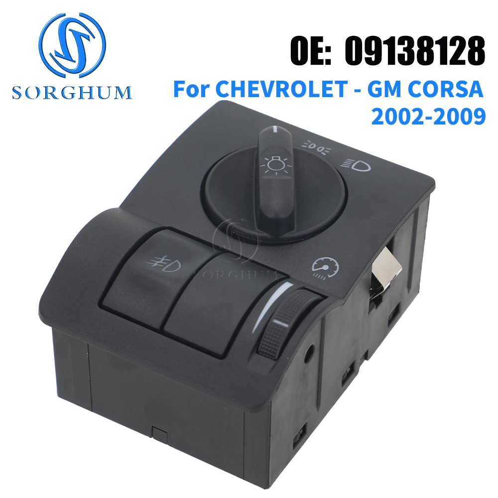 SORGHUM Car Headlight Fog Lamp Main Light Switch Control 09138128 for CHEVROLET GM CORSA 2002 2003 2004 2005 2006 2007 2008 2009