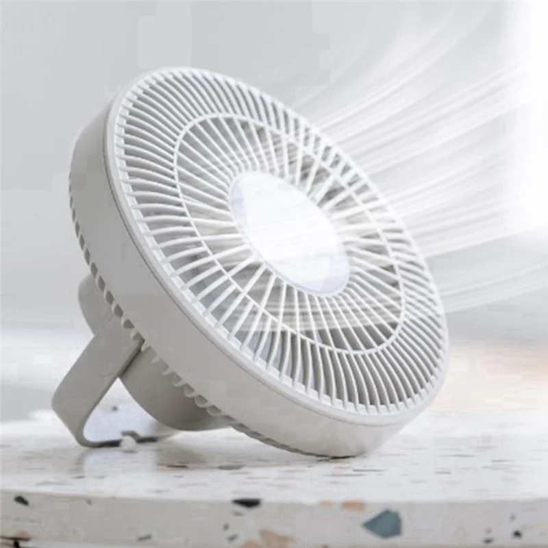 

A82T-Air Cooler Fan with LED Lamp Remote Control Rechargeable USB Power Bank Ceiling Fan 3 Gear Wall