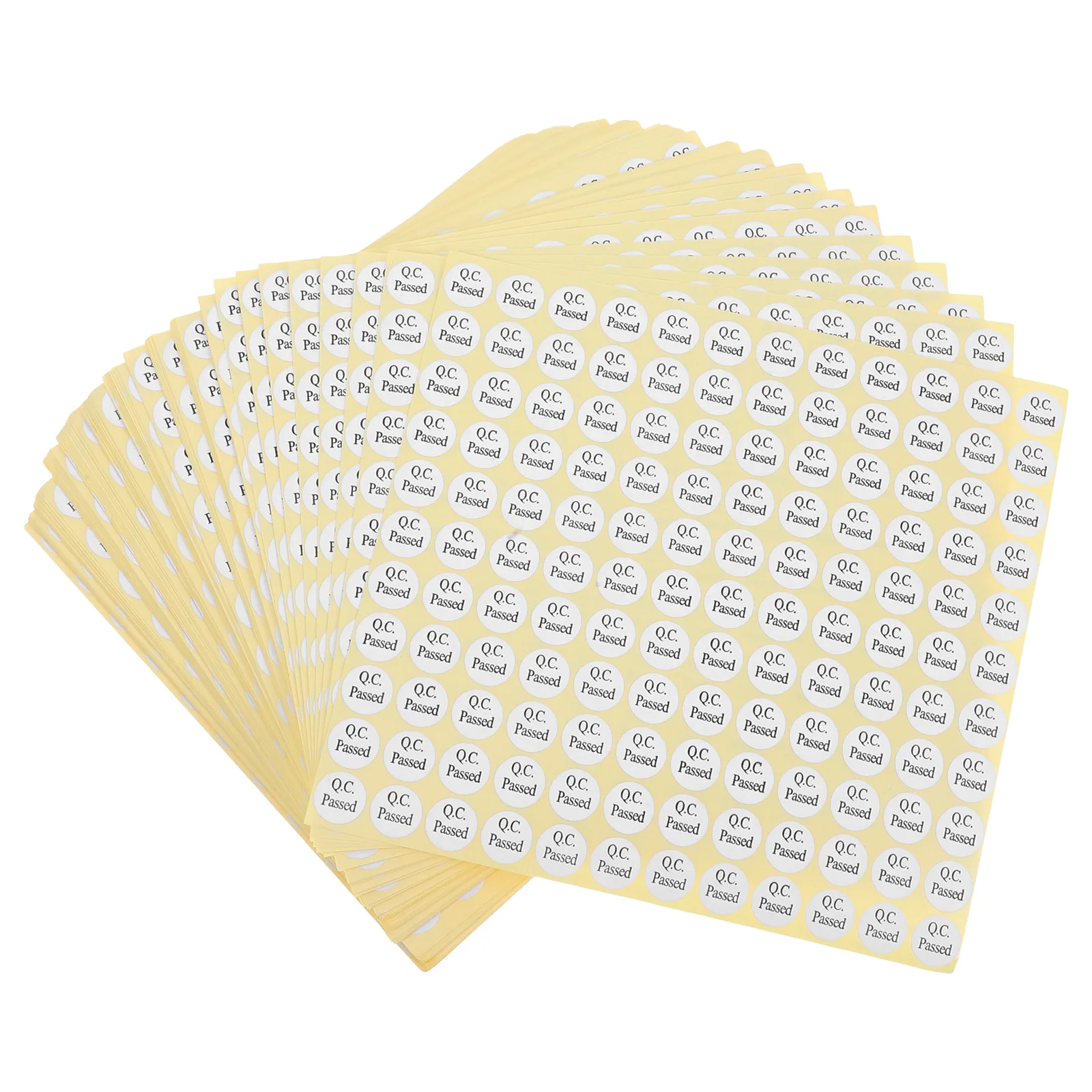 

150 листов Qc прошел круглые самоклеящиеся этикетки, липкие бирки для упаковки, организация проверки склада, бесшовные