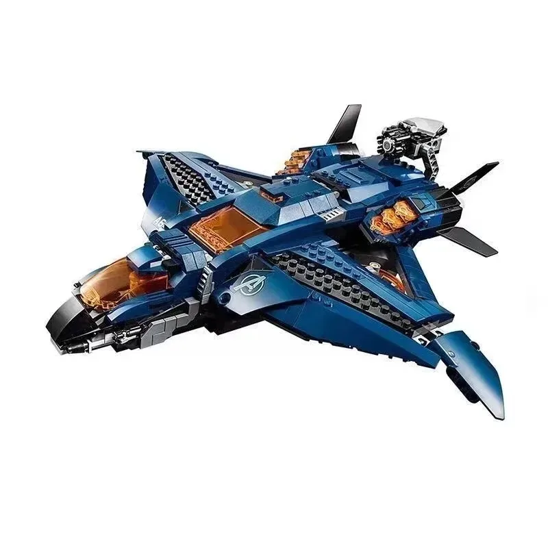 872pcs Super Fighter Revenger Ultimate Jet Plane Adjustable Wings spinning Rotor  7612 Building Blocks Toy Compatible With Model