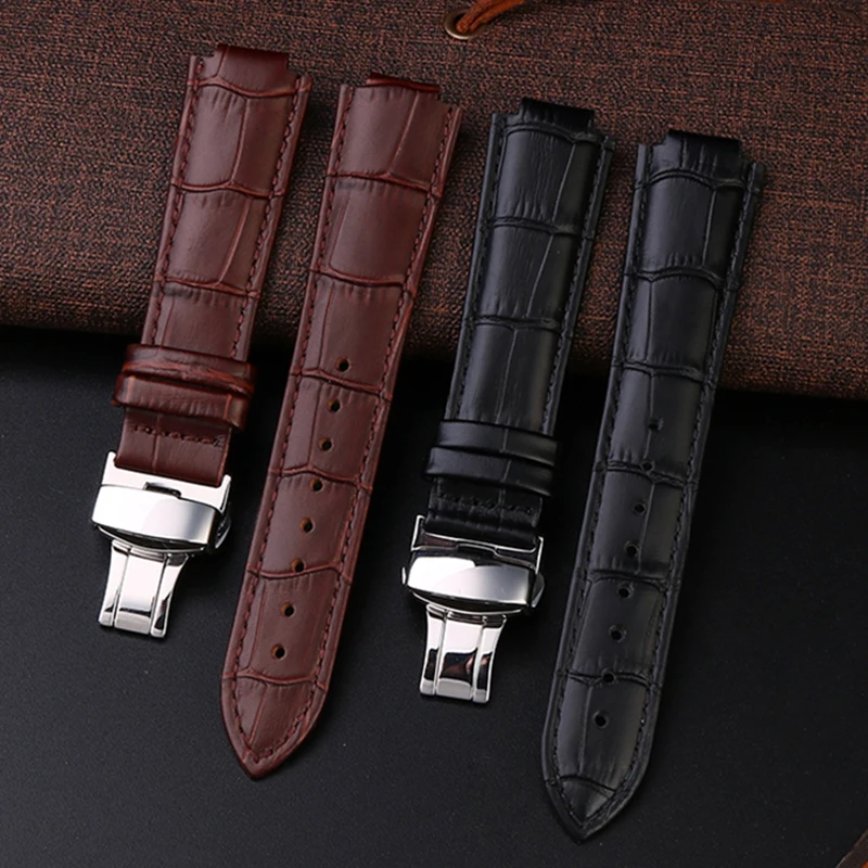 Cowhide watchband for LV watch Louis Vuitton tambour series strap men's and women's 21 * 12mm 18 *10mm Wristband Bracelet