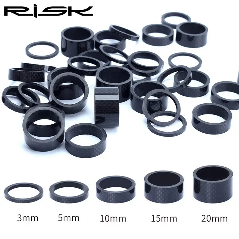 

RISK Bike Carbon stem Spacer 28.6mm 31.8mm Mountain Road Bicycle headset Washer Mtb forks Tube Spacer ring mtb bike accessories