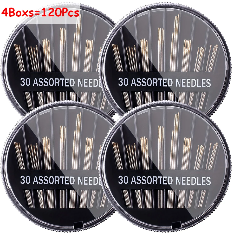 30-120 stks Golden-tailed Hand-naaien Zwarte Naalden 6 Maten Naaien Naald Combinaties Huishoudelijke Hand Naaien Gereedschap voor Kleding