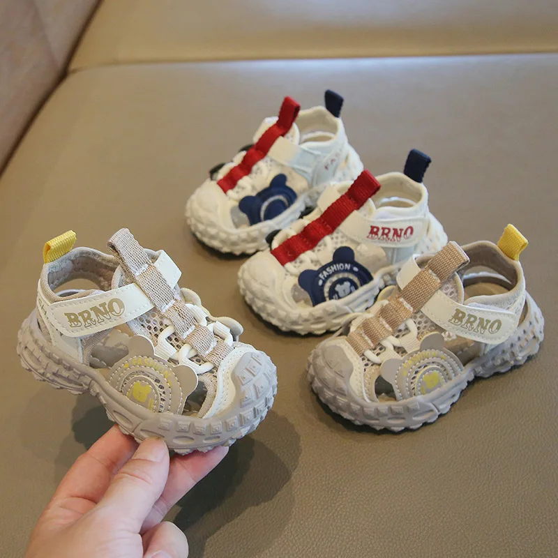 2026 New Summer Children Mesh Sneakers Boys Girls Breathable Hollow Casual Shoes Kids Cool Beach Shoes Sport Shoes