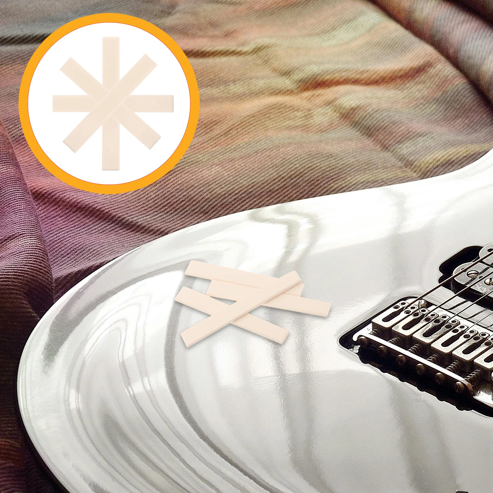 

4Pcs Guitar Saddle Replacement Plastic Classical Bridge Components Acoustic Guitar Bridge Parts Music Instrument Accessories