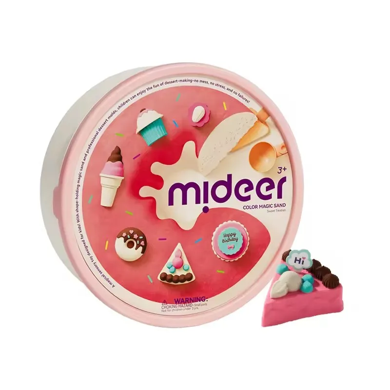 مجموعة لعب الرمل السحري من ميدير، ورشة عمل حلويات، نسيج ناعم ناعم، تشكيل قوي، ألوان آيس كريم غير مبللة تدوم طويلاً للأطفال 3 سنوات فما فوق #4