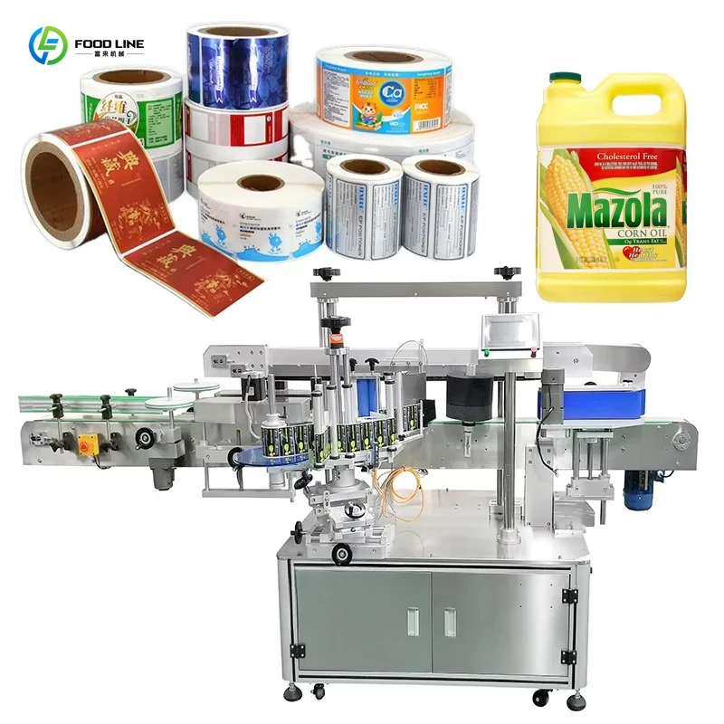 Factory Double Sides Labeling Machine Multifunction Detergent Shampoo Bottle Square Bottle Label Application Machine customized