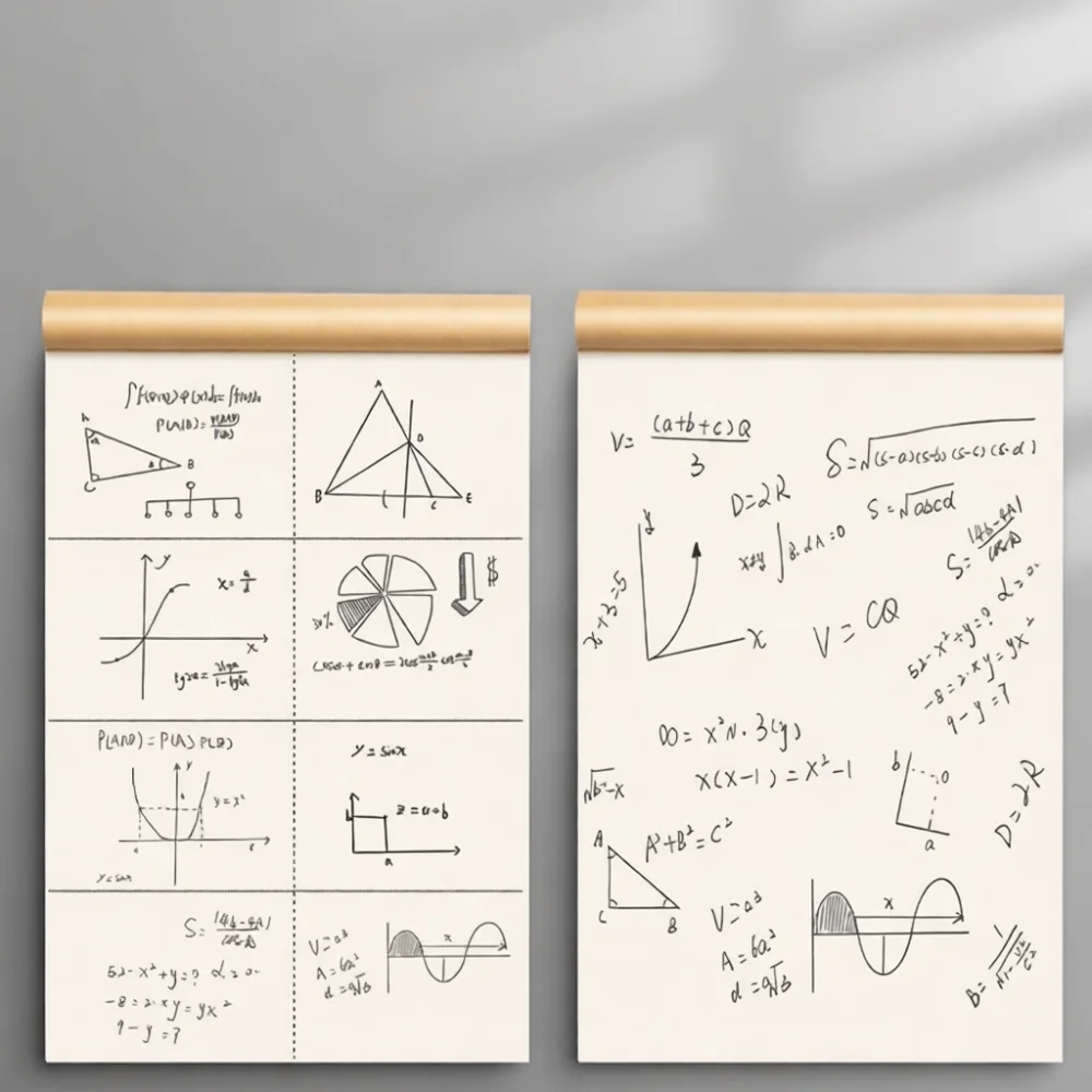 Stationery Math Draft Calculation Notebook Partitioned Grid Paper Notepad Student School Homework Writing Learning Supply
