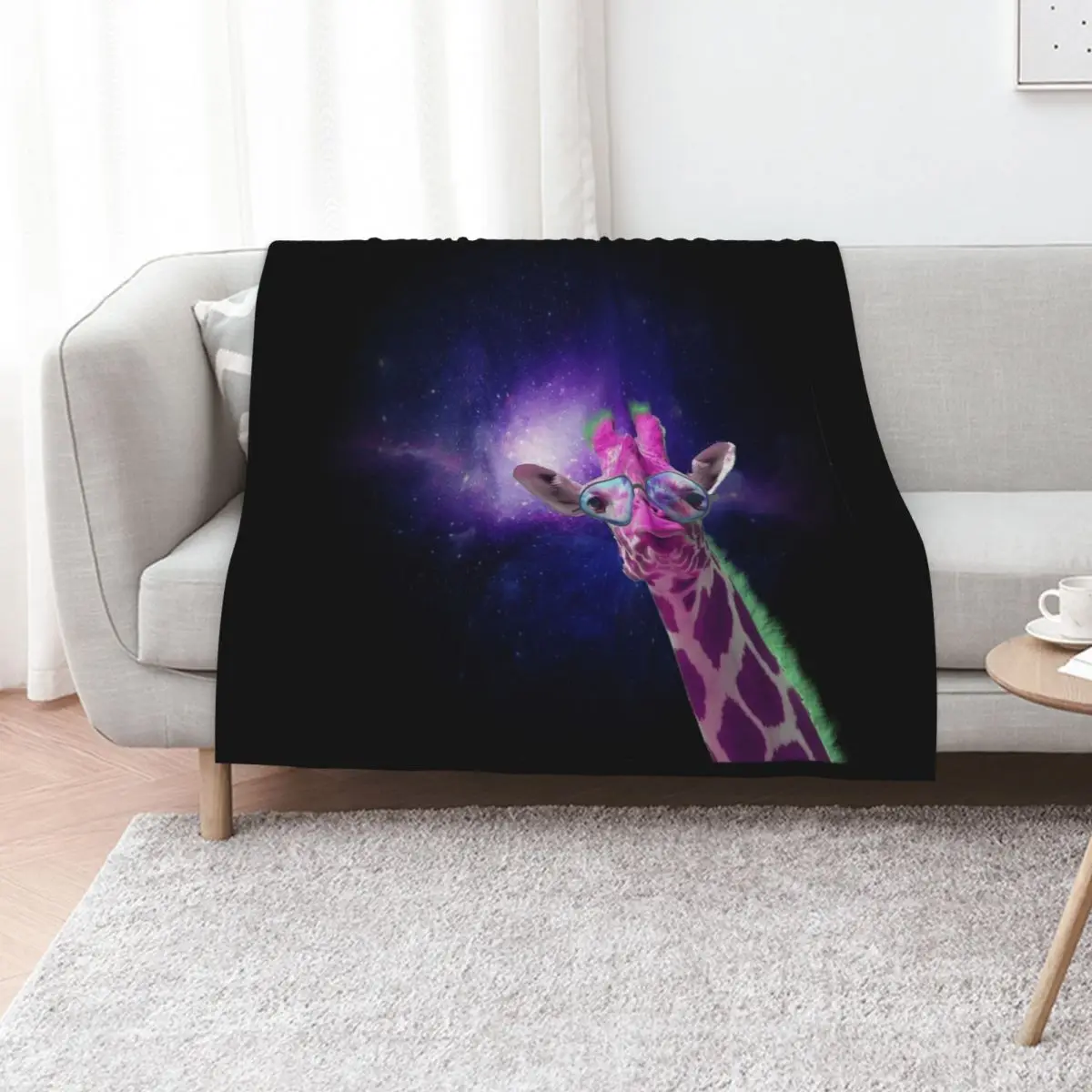CRAZY PINK GIRAFFE Throw Blanket Beach Travel Fashion Sofas bed plaid Camping Custom Blankets