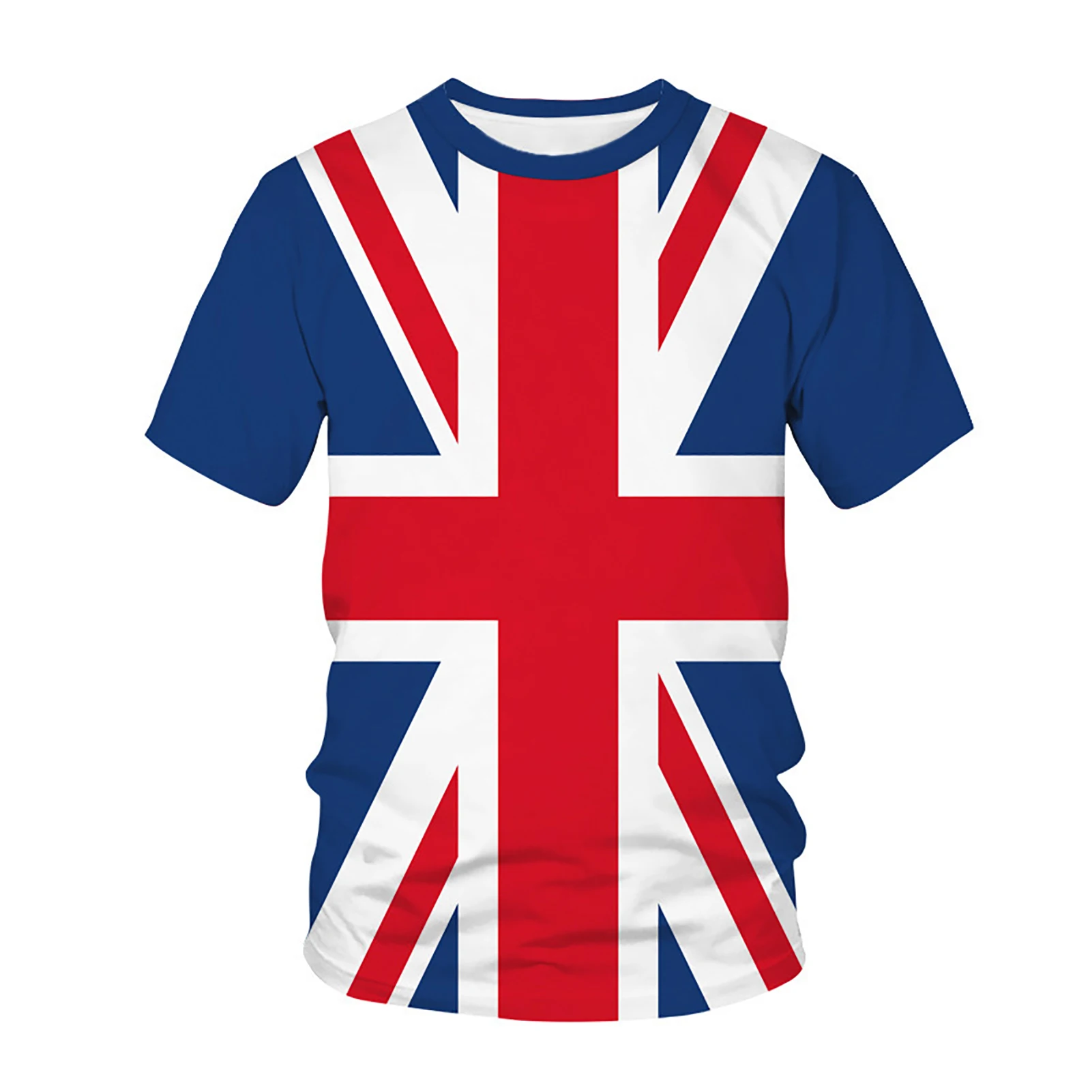 Union Jack T-Shirt Union Jack Flag T-Shirt Unisex British Round Neck Top For Men Women Girl Classic Union Jack Pattern Patriotic