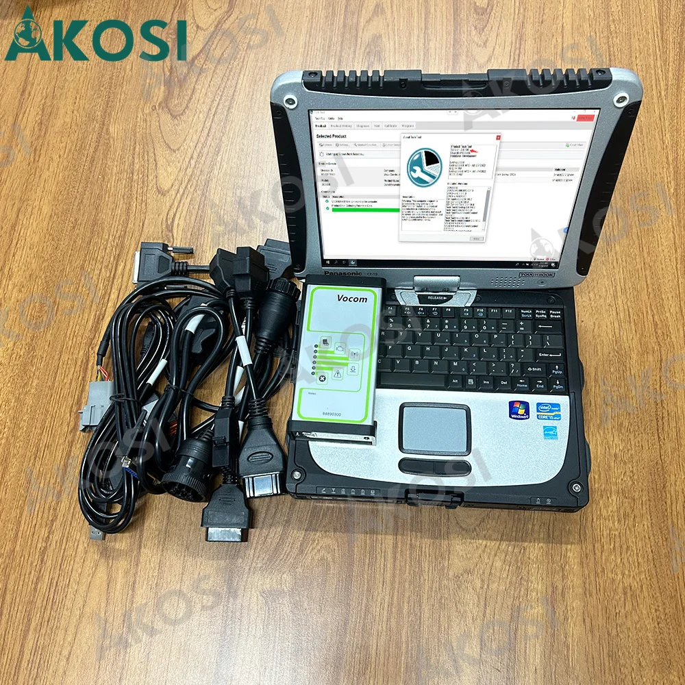 

CF19 Laptop Ready to use+2023 Xtruck y1 Vocom 88890300 For Vocom Excavator Construction Equipment Diagnostic Scanner Tool