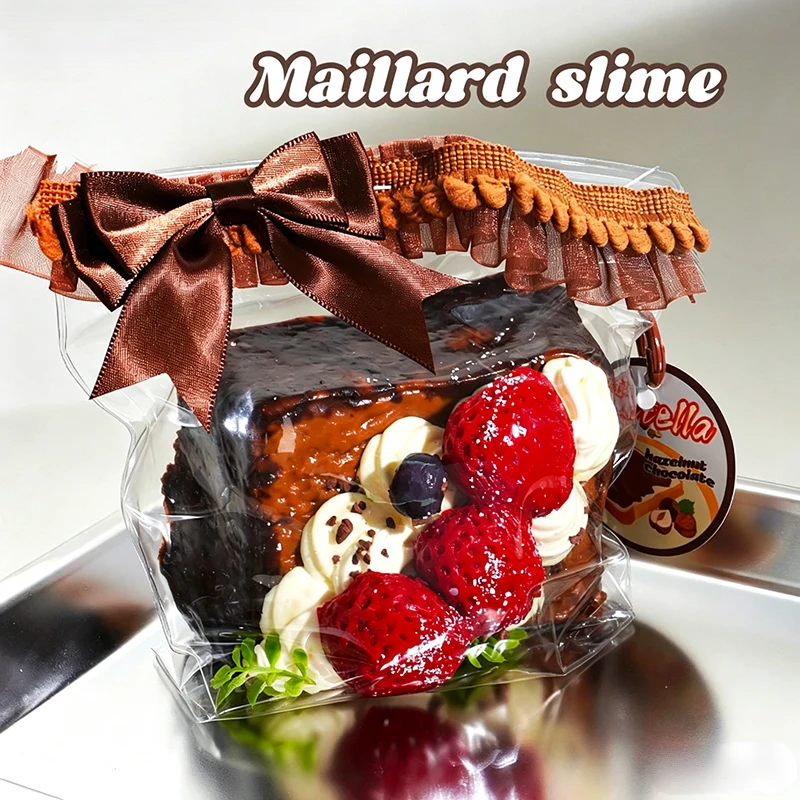 Silicoco Dessert Series Maillard Toast Squishy Toy Fidget Squeeze Creamy Mud Texture Anti‑stress Soft Showcase #Nulala200033