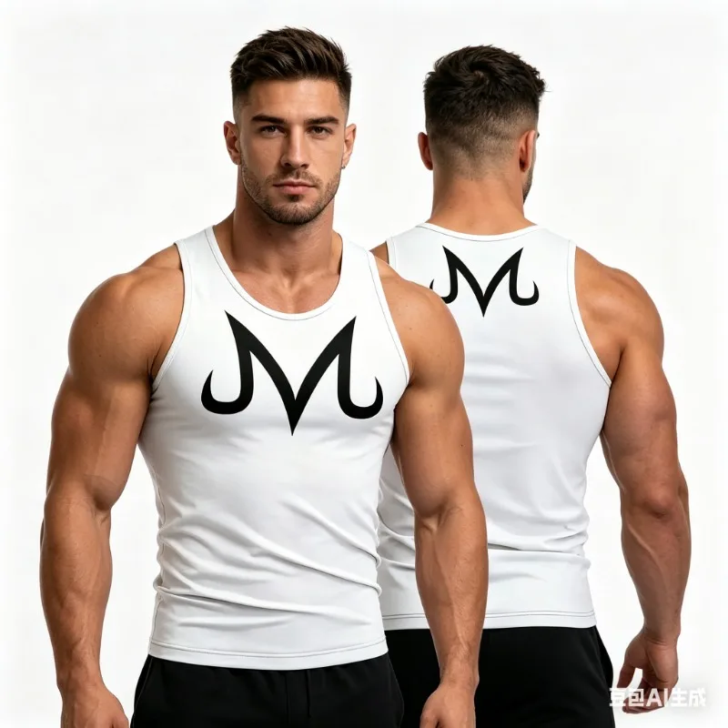 2026Vegeta Battle Suit Dragon Ball Z Anime Tank Top Men's Cosplay Print Gym T-shirt Casual Breathable Sports Kid Basketball Vest