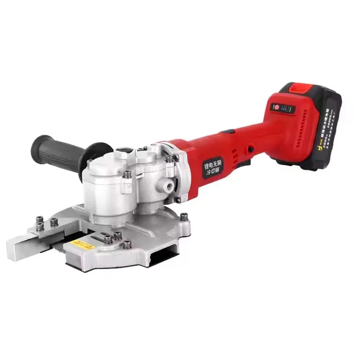 

Industrial Handheld Cold Cutting Saw, Lithium Battery Power Motor, Cutting Metal Steel Angle Bar