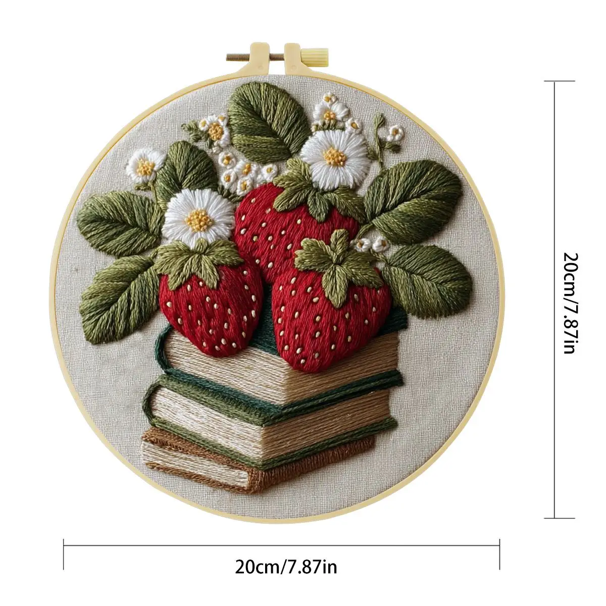 1 Stück 20X20CM/15X15CM 7,87/6,3 Zoll Garten-Stickerei-Starter-Kit DIY-Kit DIY-Stickerei-Set für Anfänger – Detail 3