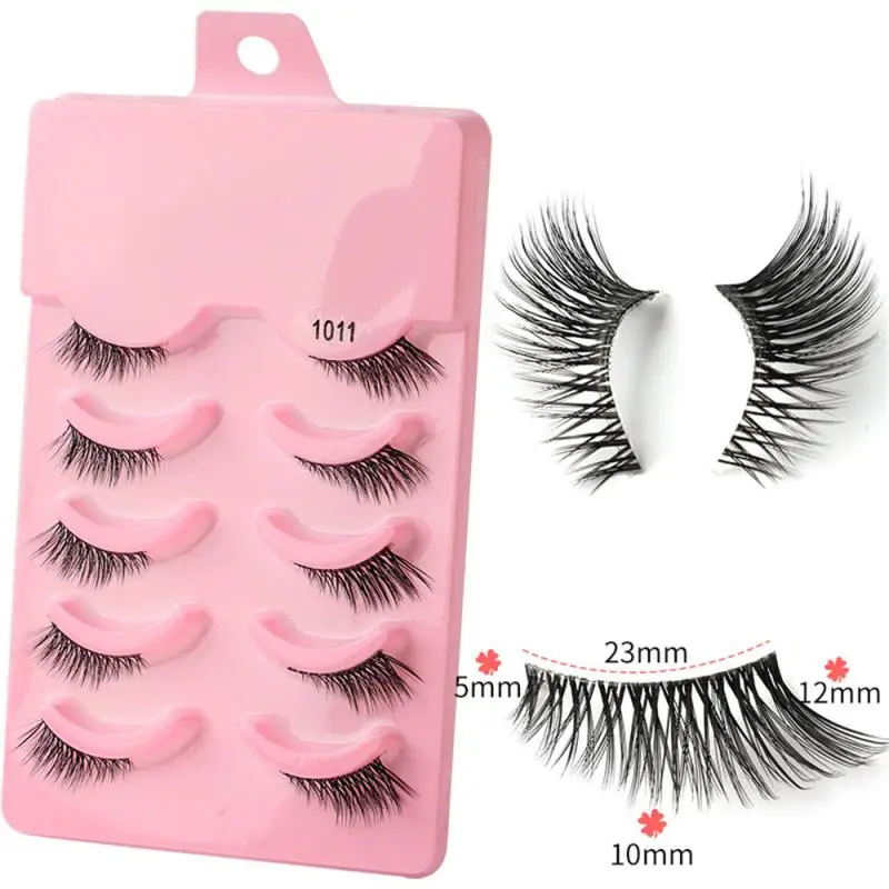 Half Fake Eyelashes 5 Half Lashes Soft Natural Cat Eye Lashes Makeup Tool Extension Fluffy Faux Cils maquiagem Half Lashes