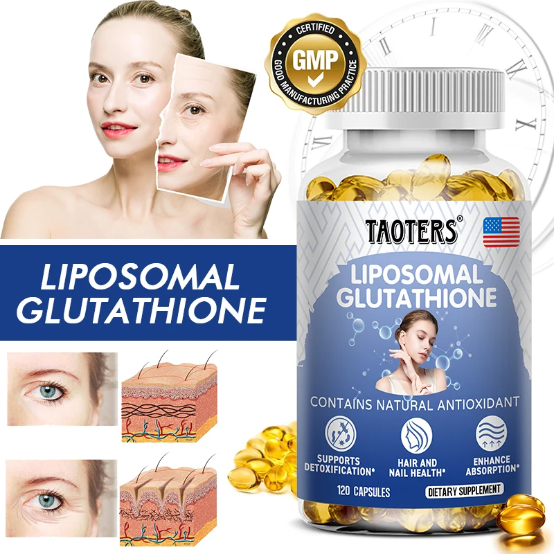 Liposomaal Glutathionsupplement-Non-Gmo Antioxidant Ondersteuning, Ontgifting, Cardiovasculaire, Hersenen, Immuungezondheid