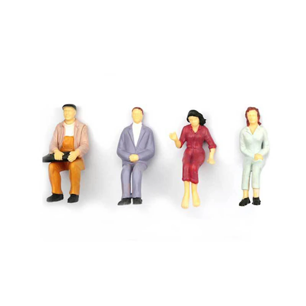 200pcs Seated Painted Model People Figures Standing Passenger Sitting Figure 1:100 1:150 Scale Model Building Garden Decoration