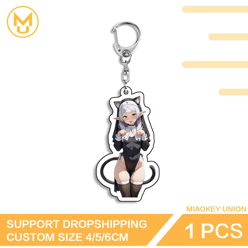 Seductive Frieren attractive artistic elegant Double Sided Acrylic Keyring high quality portable simple daily accessory