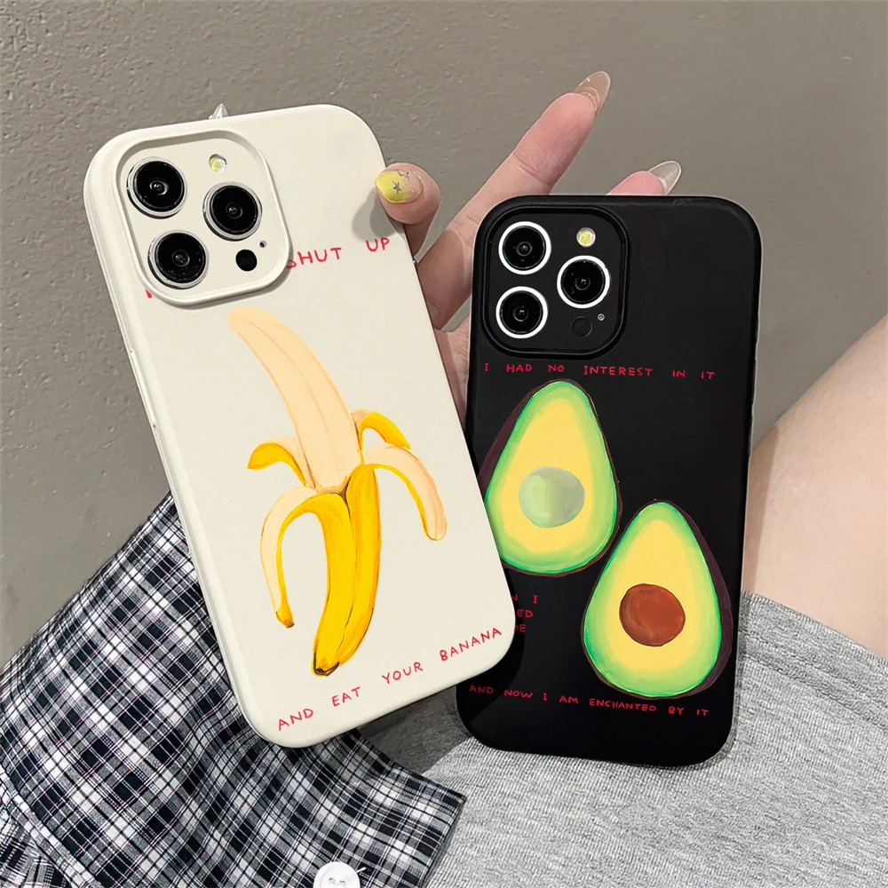 David Shrigley Visual For Xiaomi 15 Redmi K PRO For Samsung S24 ULTRA PLUS Liquid Silicone Velvet All-Inclusive Soft Phone Case