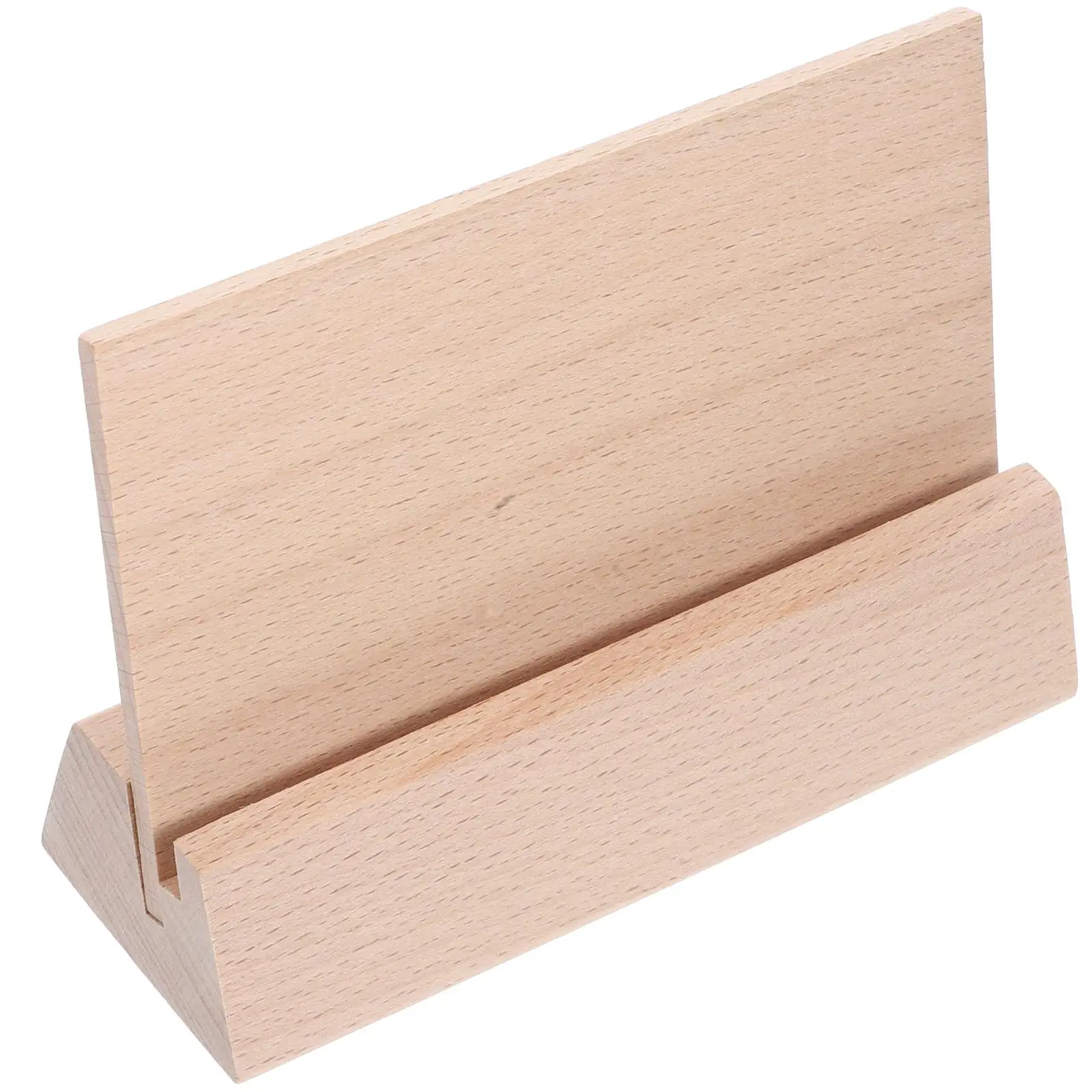 Wooden Desk Base Card Display Holder Slot 7mm Business ganizer Rustic Wood Cards Displaying Accessory Place Table Picture Stand