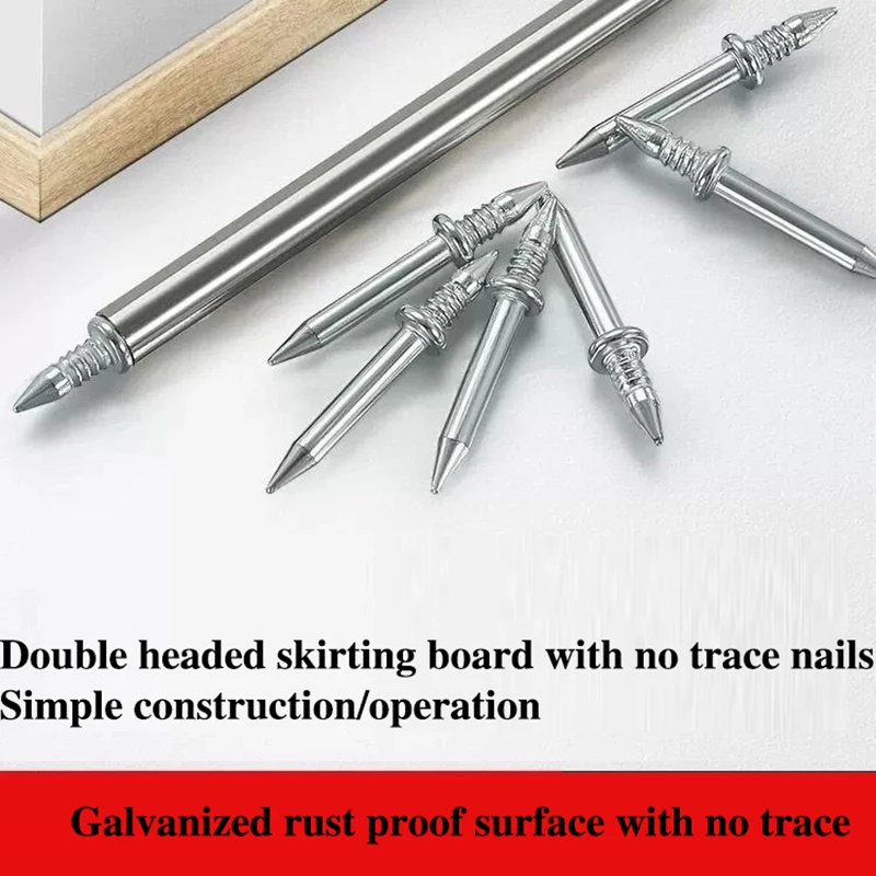 Bidirectional Seamless Nail Solid Wood Skirting Line Special Invisible Nail Wardrobe Edge Trimming Cow Horn  Hidden Nail