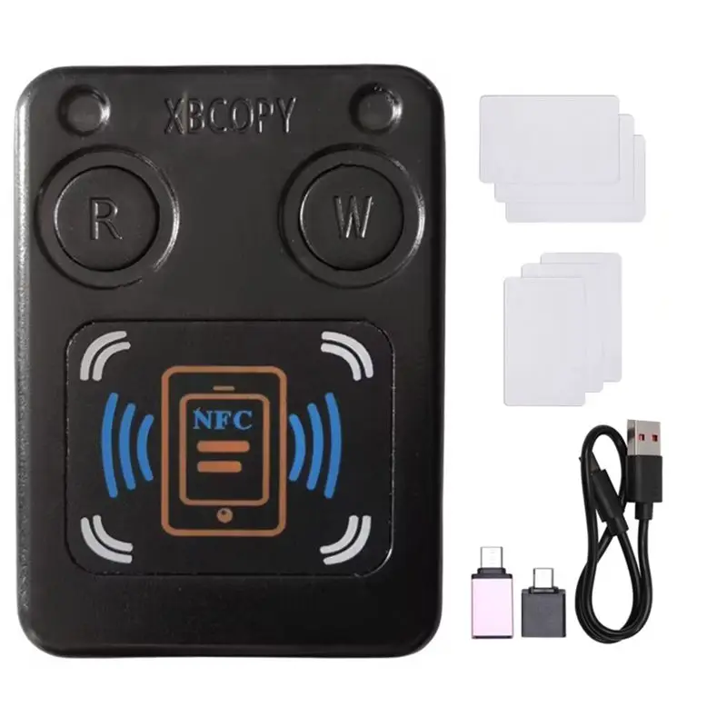 rfidスマートチップカードリーダーコピー機-3xcuid-uidカード-ic-1356mhz-id-125k-250k-375k-rfidトークンクローン複製機-b12b