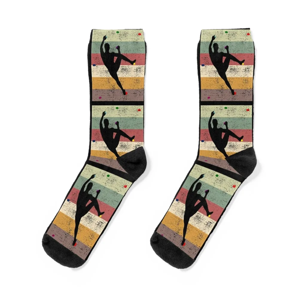 

Rock Climbing Indoor Wall Climb Bouldering Climber Vintage Retro Socks Rugby christmas stocking Girl'S Socks Men's