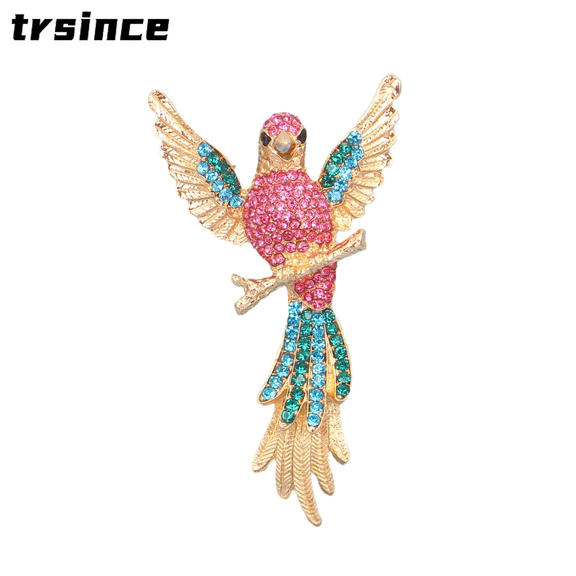 Sparkling Flying Bird Brooches for Women Unisex Classic Rhinestone Birds Animal Brooch Pins Gifts Lady Party Wedding Accessories