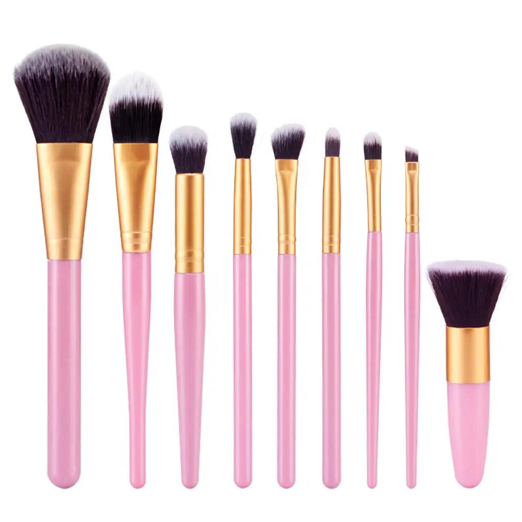 9-formaat Comestics Brush Set Soft Concealer Eye Lip Liner Blush, Kit