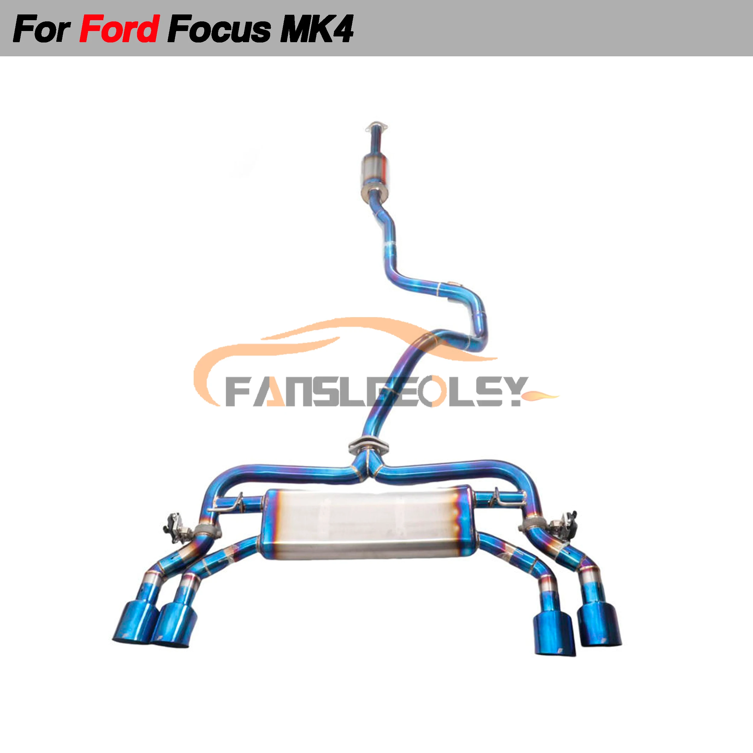 For Ford Focus MK4 Titanium Alloy Performance Catback Exhaust System Valve With Muffler Pipes Tuning exhaust assembly