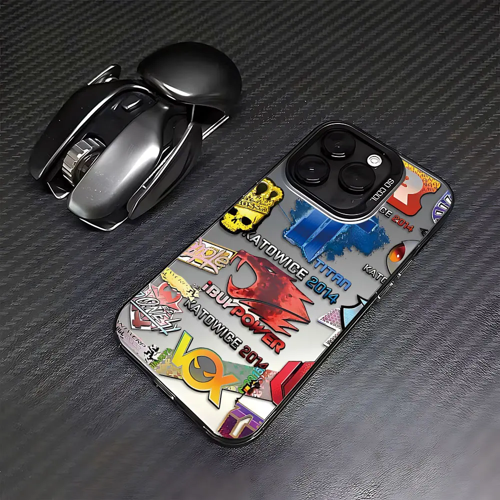 CS GO Titans Label Counter Strike Phone Case For iPhone 16 15 14 13 12 11 Pro Max X XR XSMAX 8 7 Plus Candy Matte Back Cover